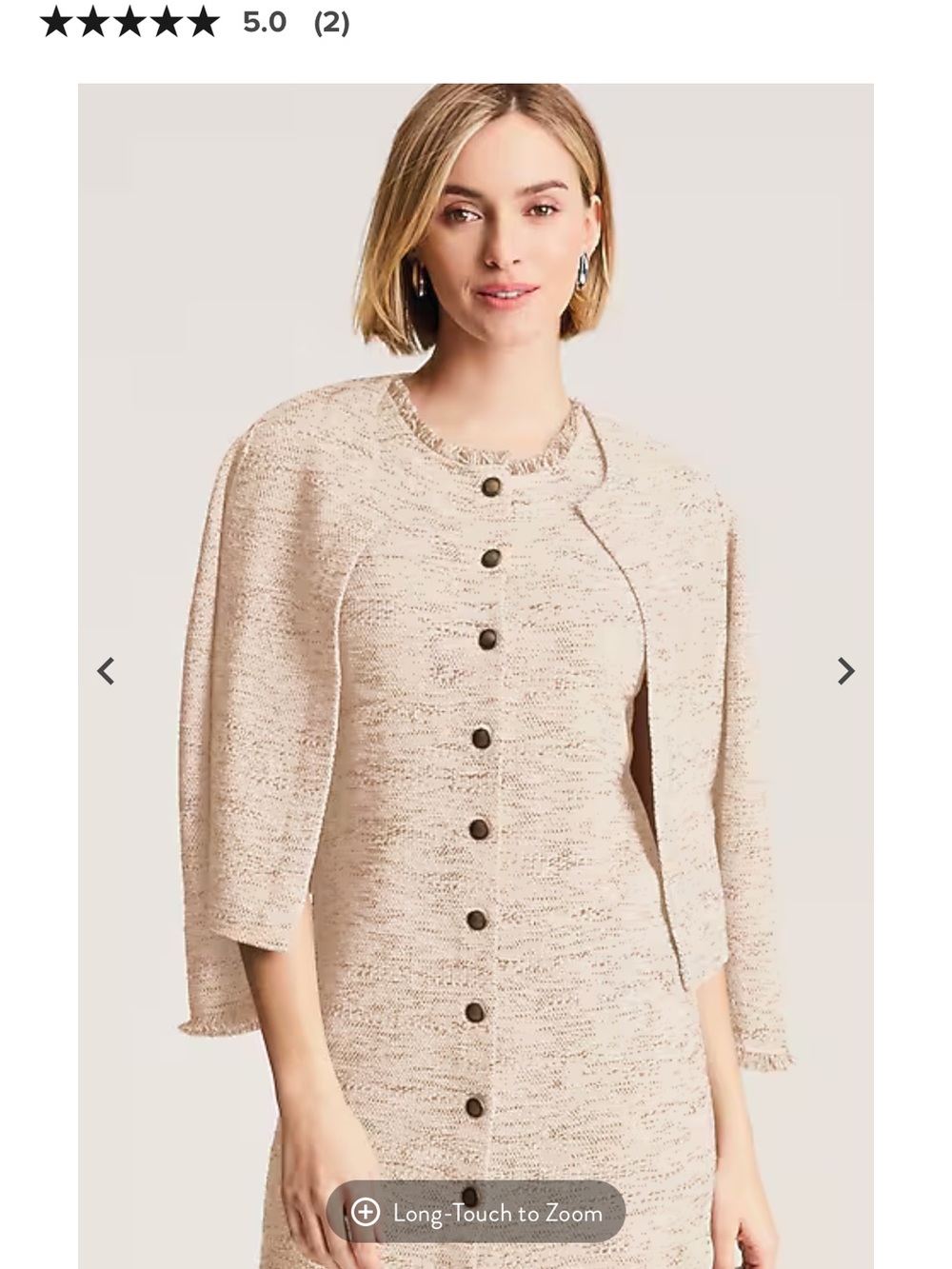 NWT J. Jill Button-Front Midi Dress with Matching Jacket - Picture 3 of 8